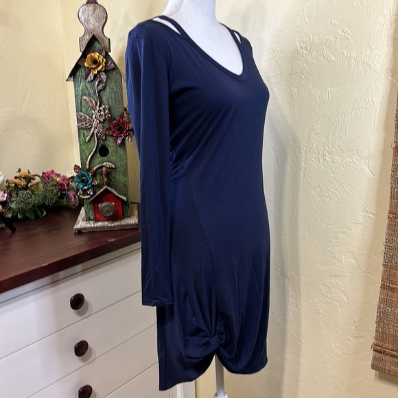 NWOT! Berryou Navy Blue Dress - Picture 2 of 5
